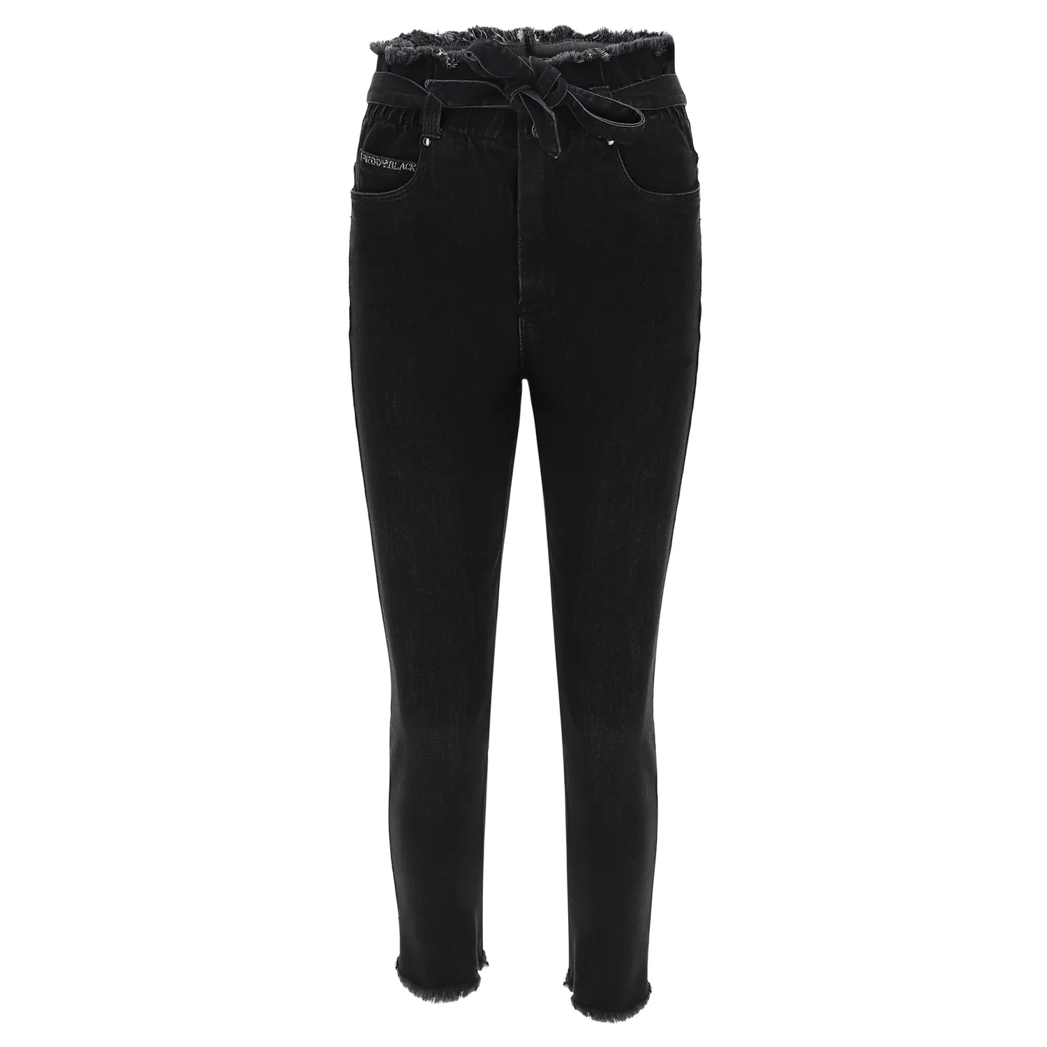 Freddy Black 7/8 Jeans High Waist Gürtel schwarz