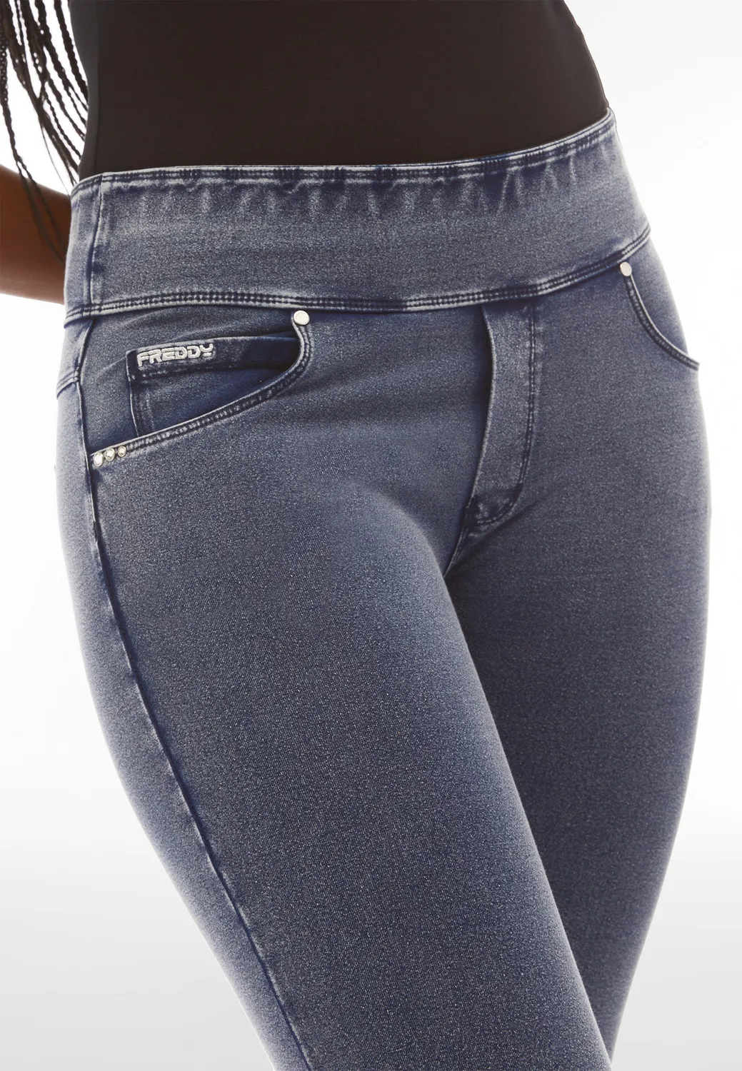 Freddy N.O.W. Skinny Jeans J0B Dark Jeans Strass