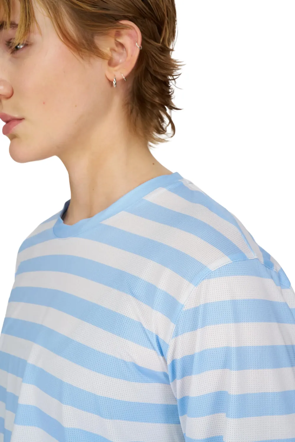 UNNA Striped LS W Langarmshirt Baby Blue Streifen