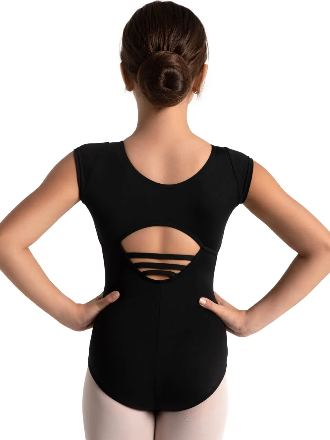 Capezio Studio Collection SE1024C Tanzbody Schwarz Hoher Kragen