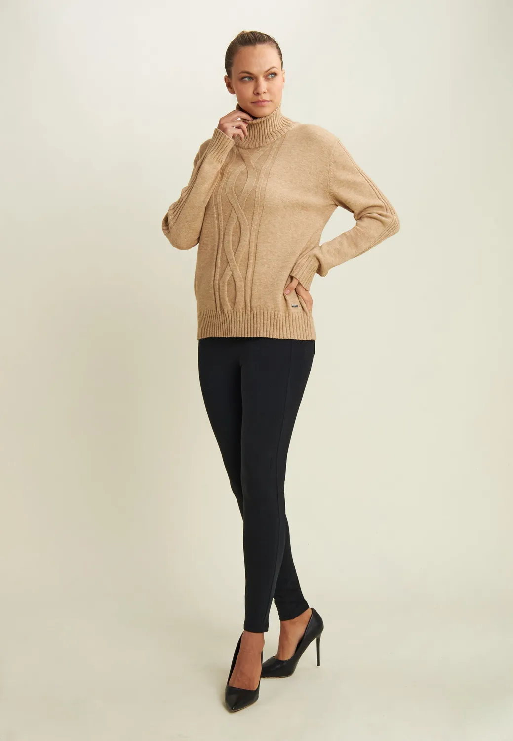 Freddy Zopf Rollkragenpullover Damen Melange Gray