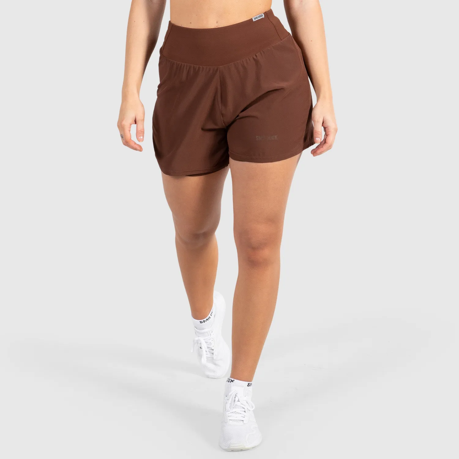 Smilodox Advance Pro 2in1 Shorts Damen Schwarz blickdicht