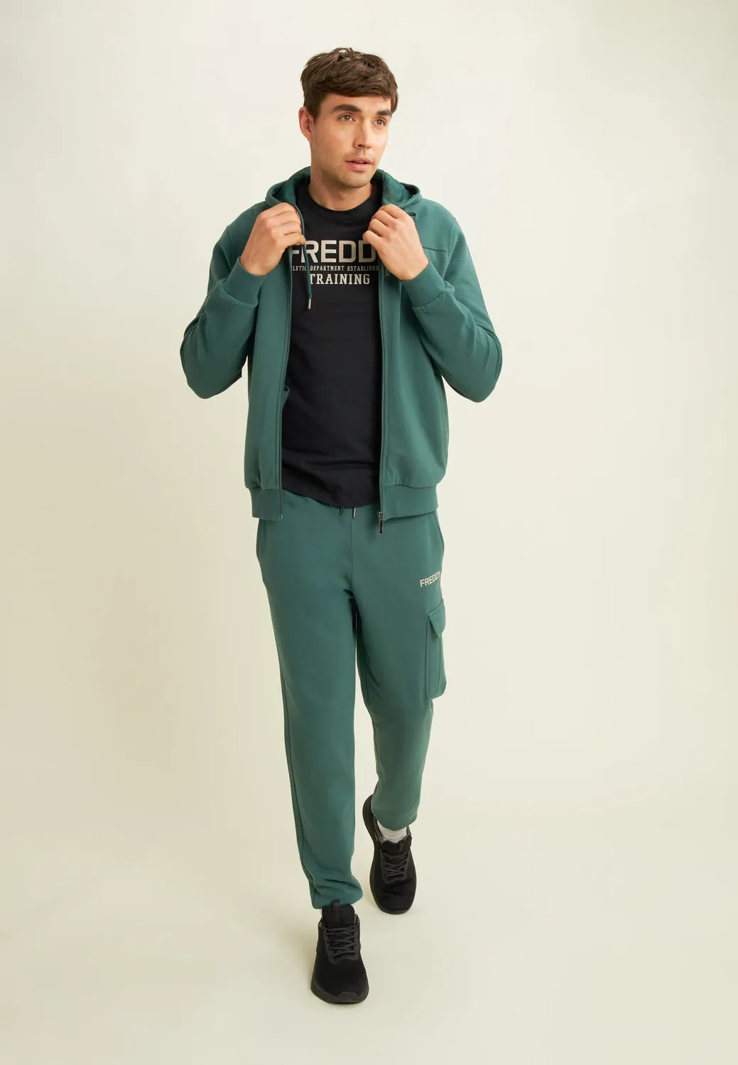 Freddy Cargo-Sweathose Herren Blau Baumwolle Beintasche