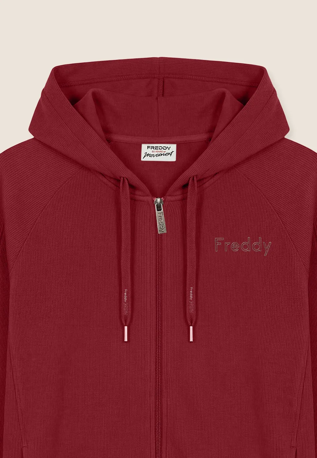 Freddy Boxy Cropped Kapuzenjacke Nero Reissverschluss
