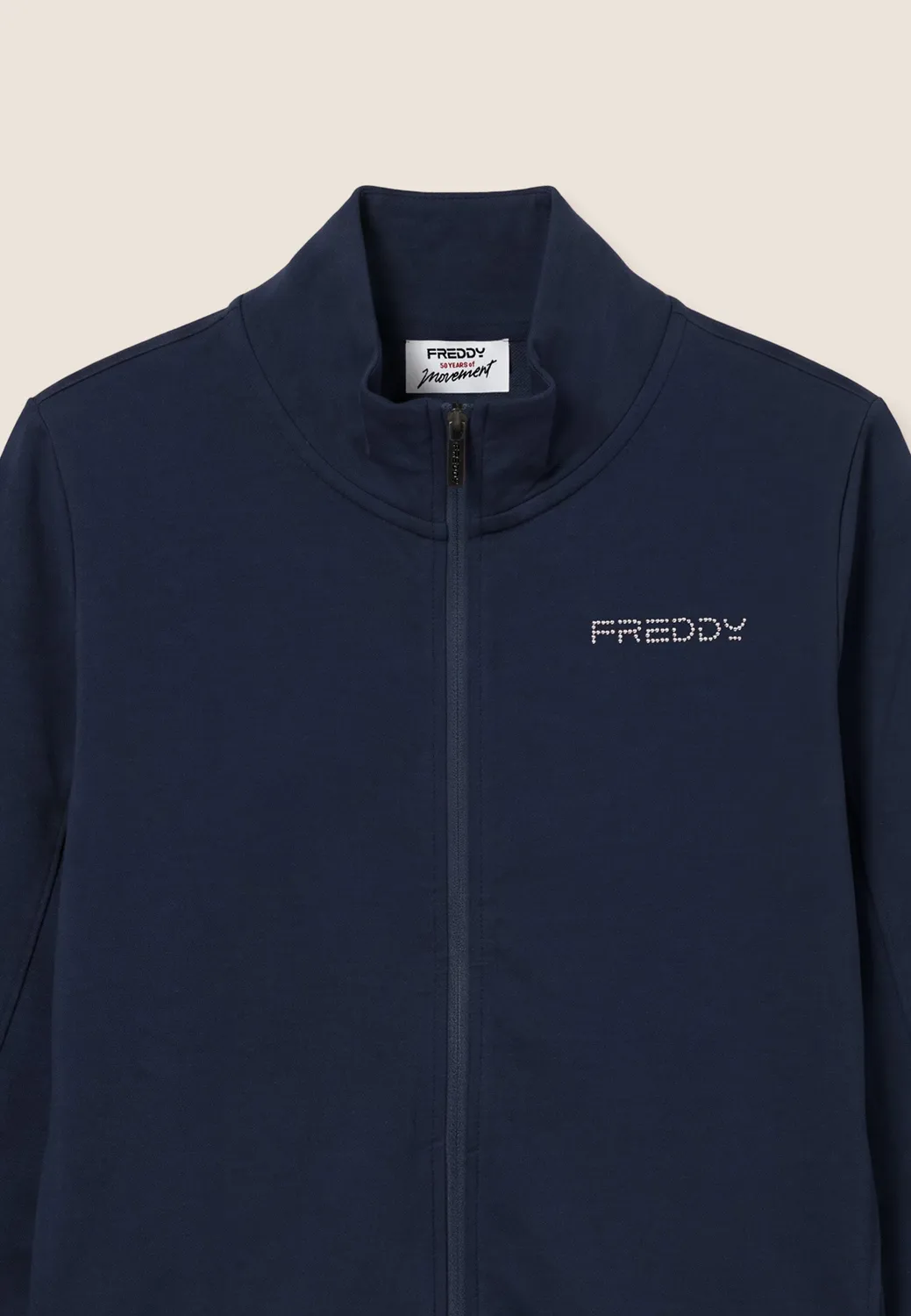 Freddy Trainingsanzug Damen Schwarz Perlen-Logo warm