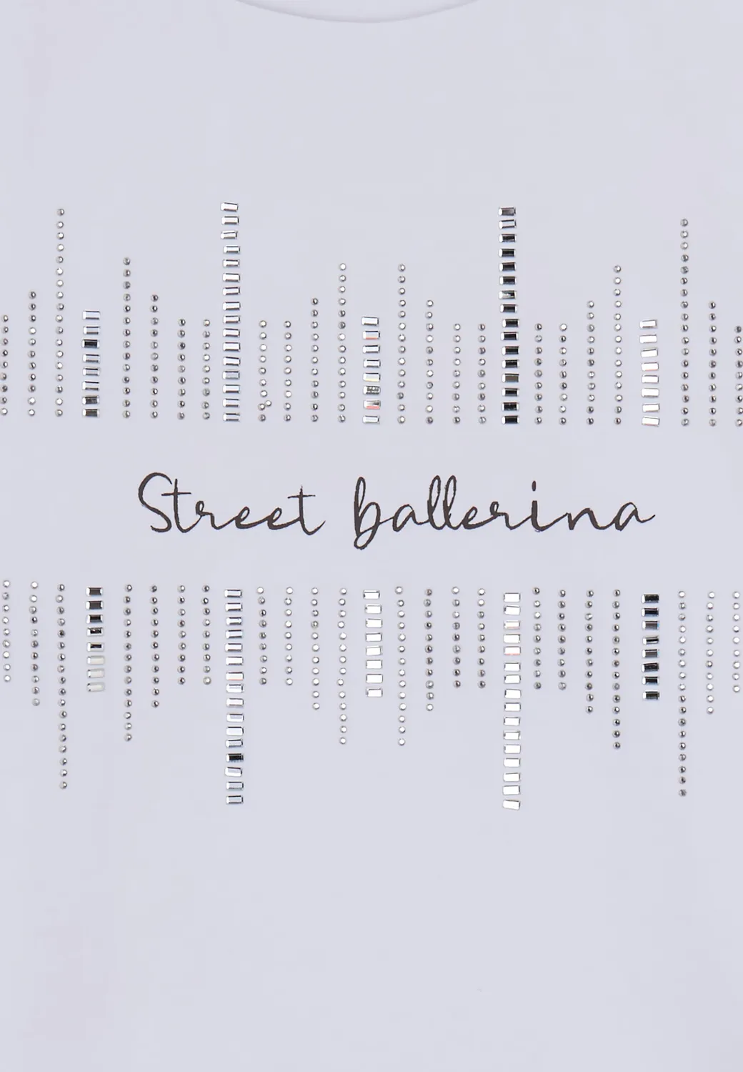 Freddy Street Ballerina T-Shirt Mädchen Nero Strass