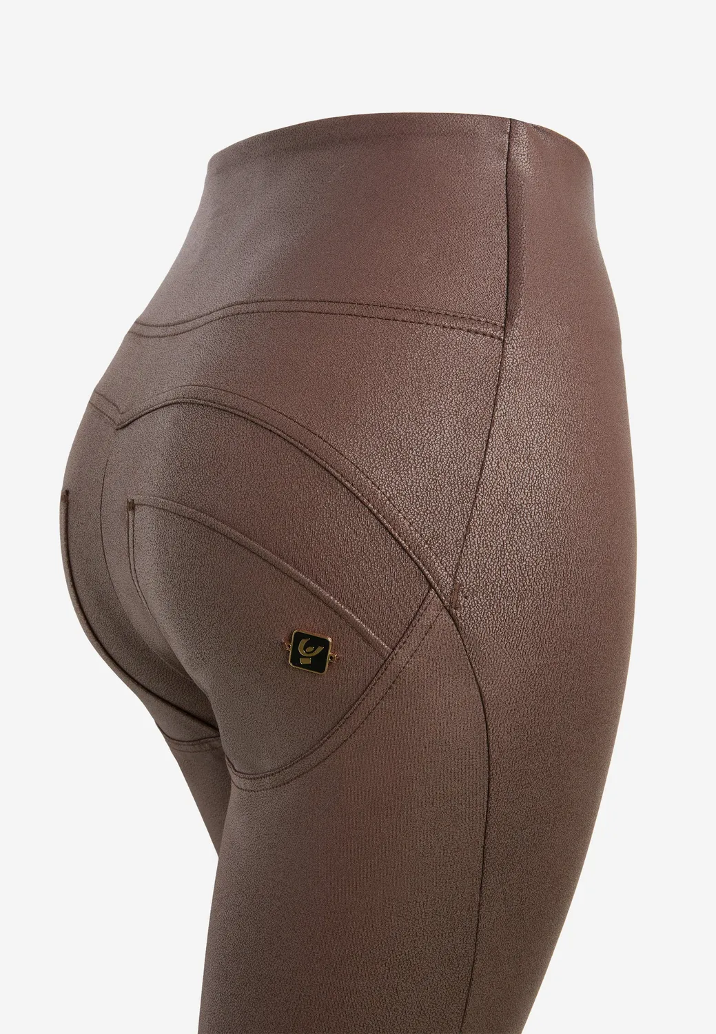 Freddy WR.UP Push-up Hose Kunstleder Schwarz High Waist