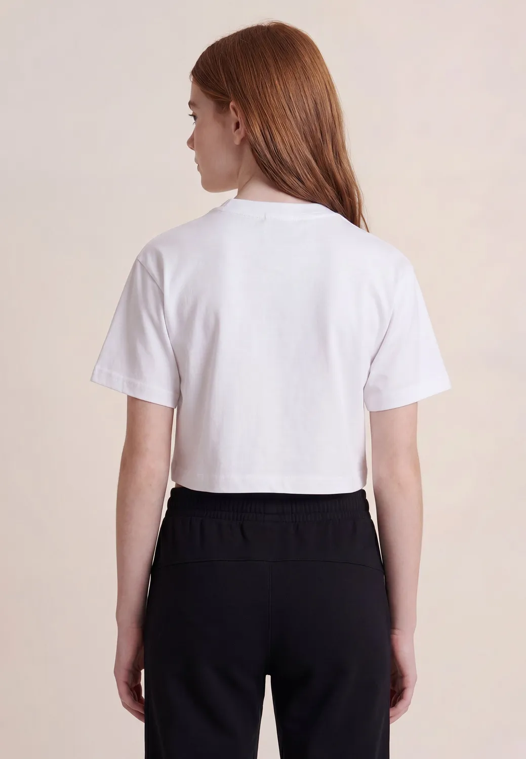 Freddy Cropped T-Shirt Mädchen Weiß Paisley