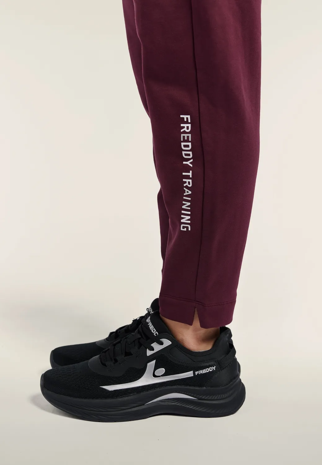 Freddy Sporthose Damen 7/8 Schwarz Leo-Detail Baumwolle