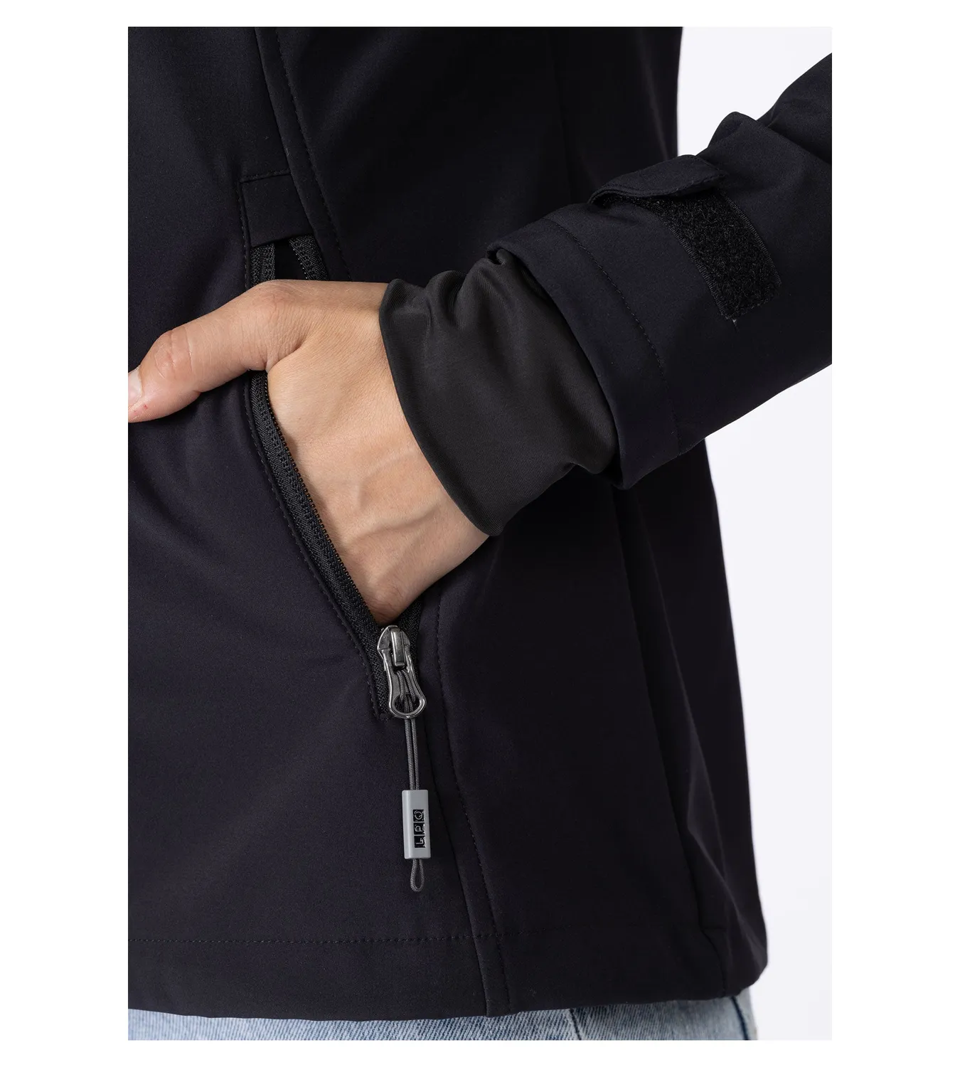 LPO Sila Softshelljacke schwarz winddicht