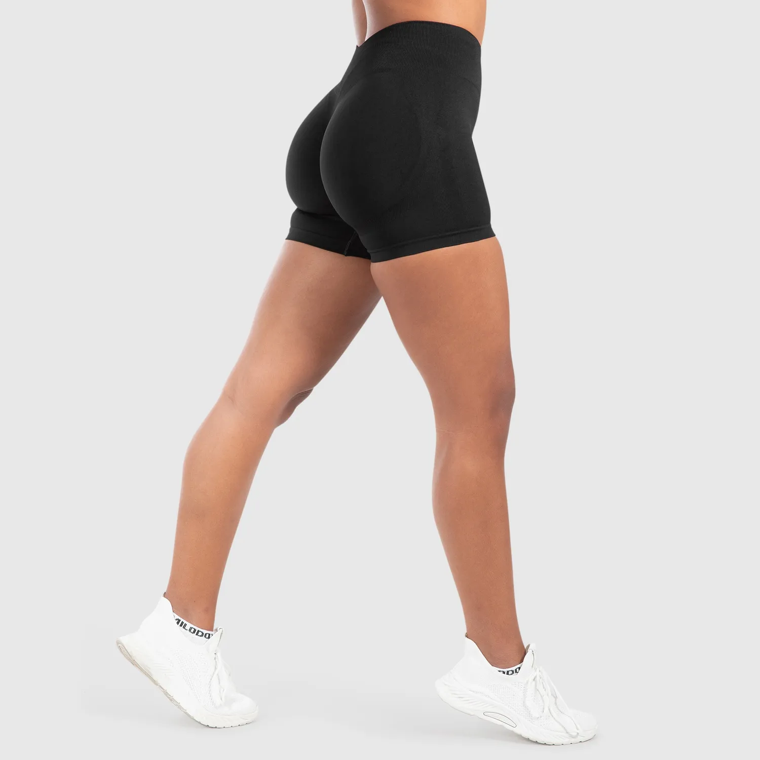 Smilodox Cetrina Kalea Seamless Shorts Schwarz Scrunch