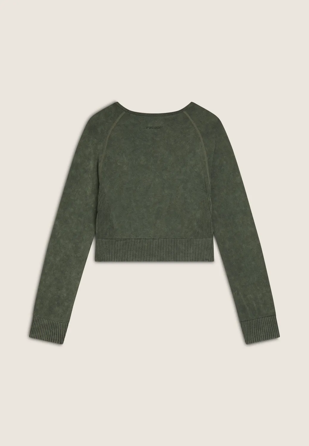 Freddy Seamless Langarmshirt Cropped Schwarz Used