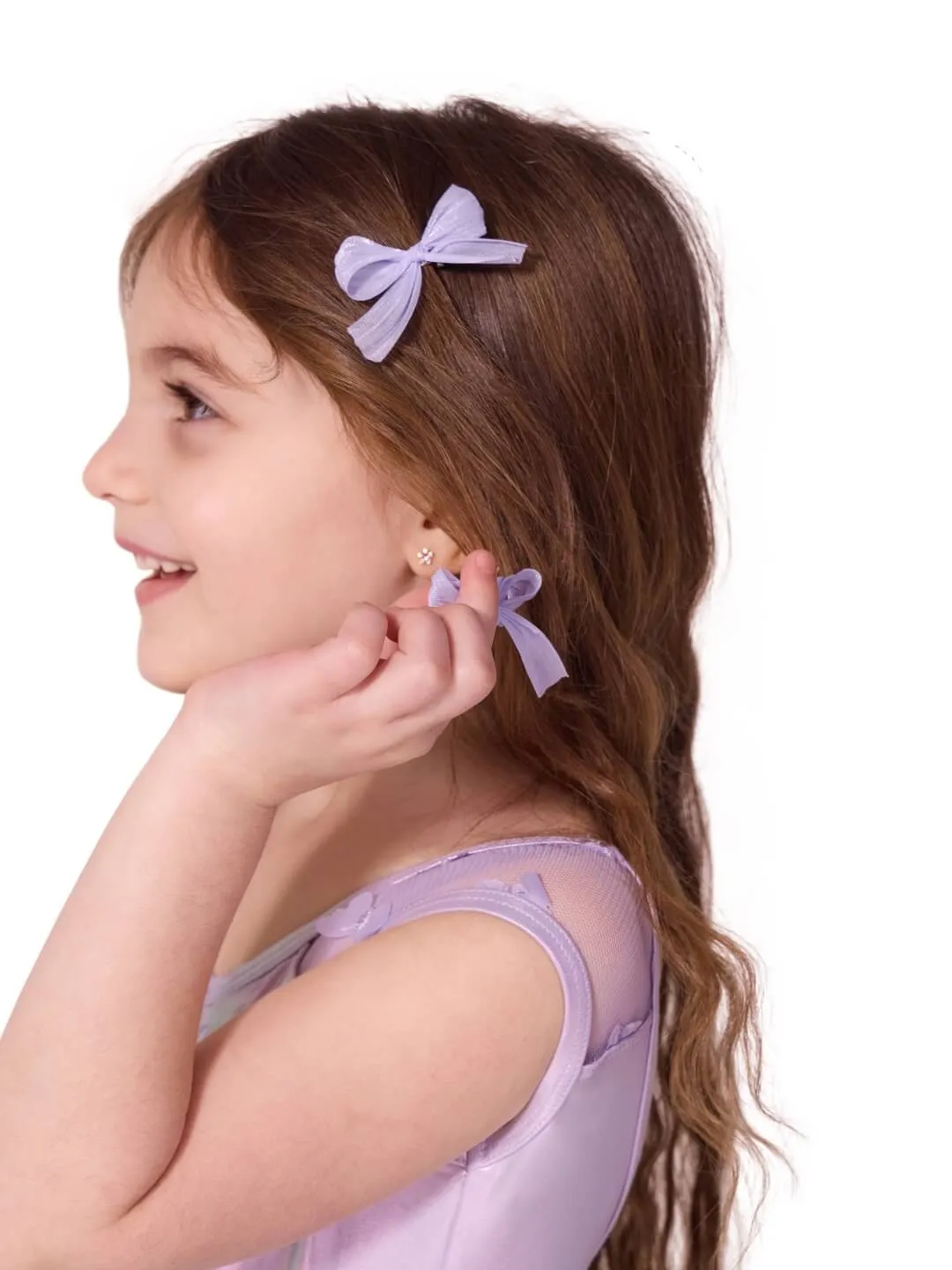 Capezio Bunheads Petite Barrette Haarspangen Lavender 2er-Set Schleife