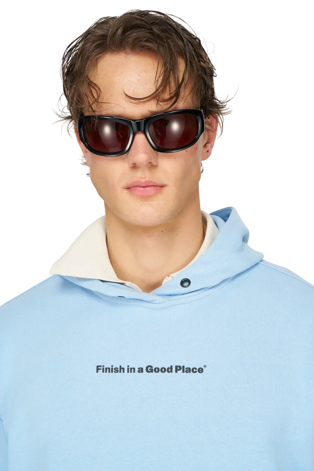 UNNA Slow Motion Hoodie Kapuzenpullover Serenity Blue Baumwolle