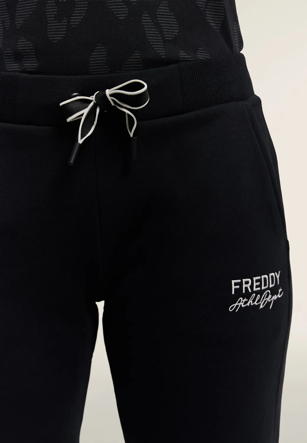 Freddy Regular Straight Jogginghose Damen Nero Baumwolle