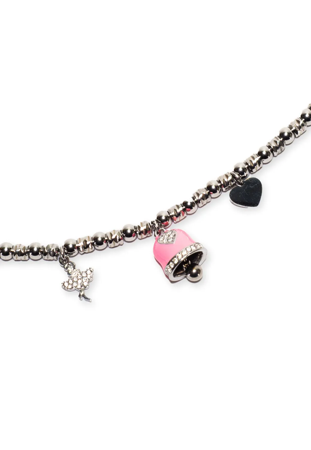 Freddy Charm Armband Silver-Red Kugel hypoallergen
