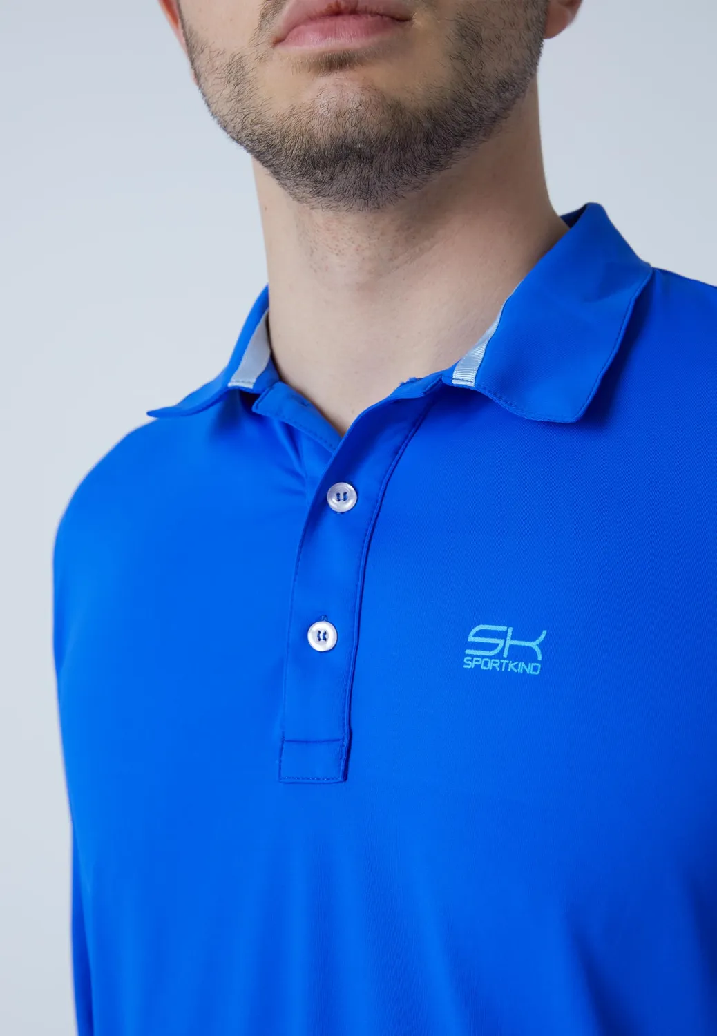 SPORTKIND Tennis Poloshirt Langarm Herren atmungsaktiv