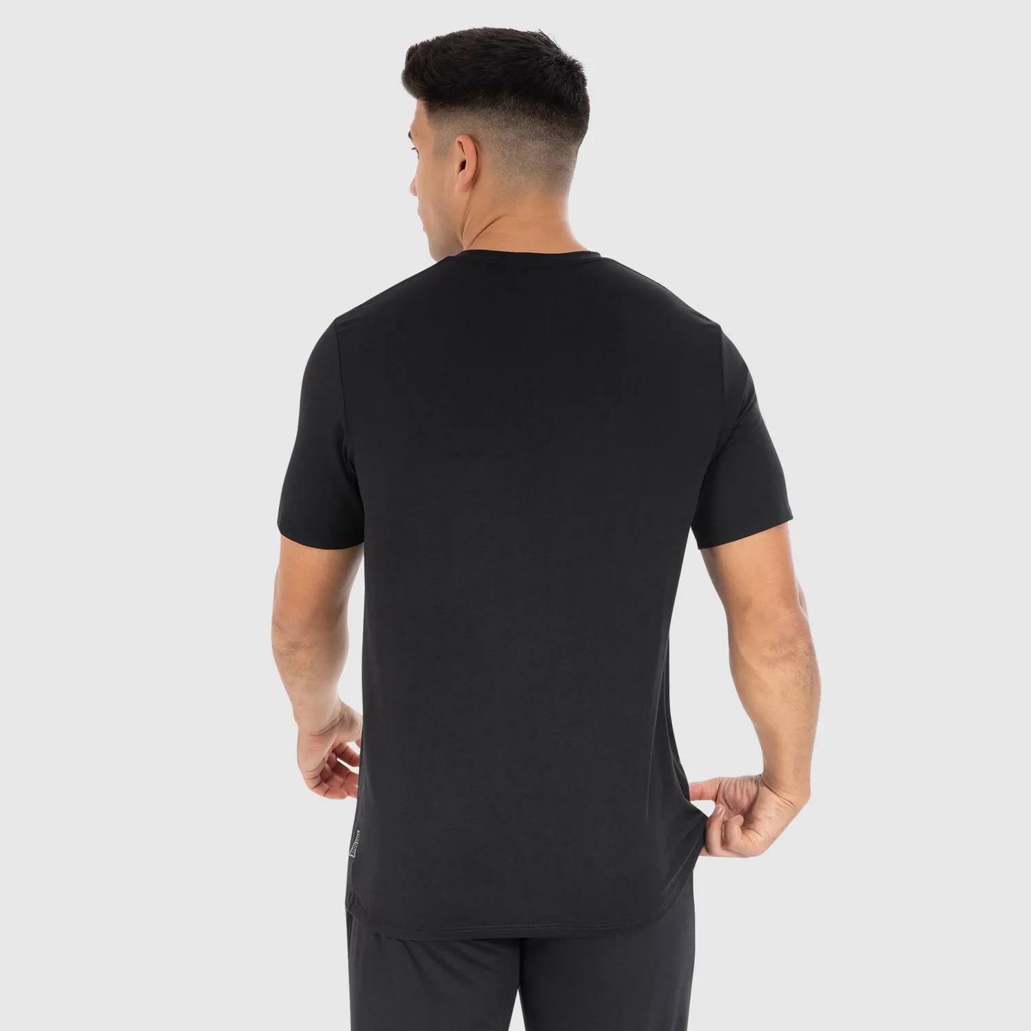 Smilodox Lunara Ilian Modal T-Shirt Schwarz Meliert