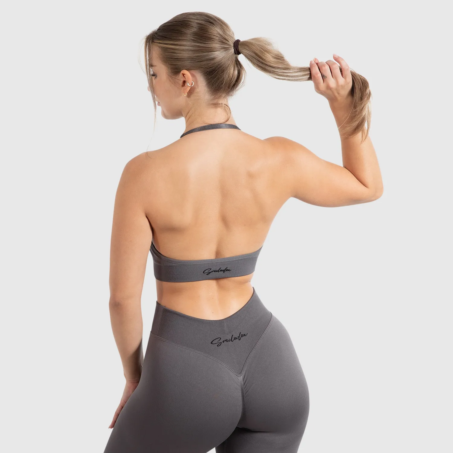 Smilodox Cetrina Scrunch Silvia Sport-BH Schwarz Scrunch