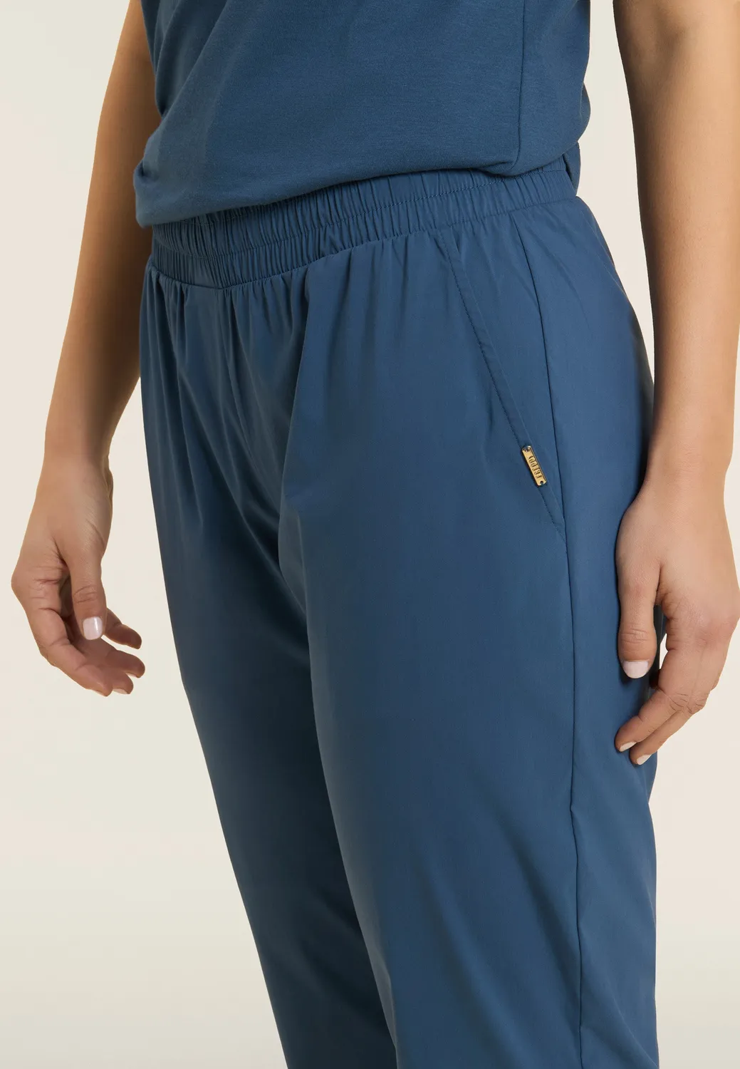 Freddy Cropped Hose Karotte Popeline Dunkelblau M