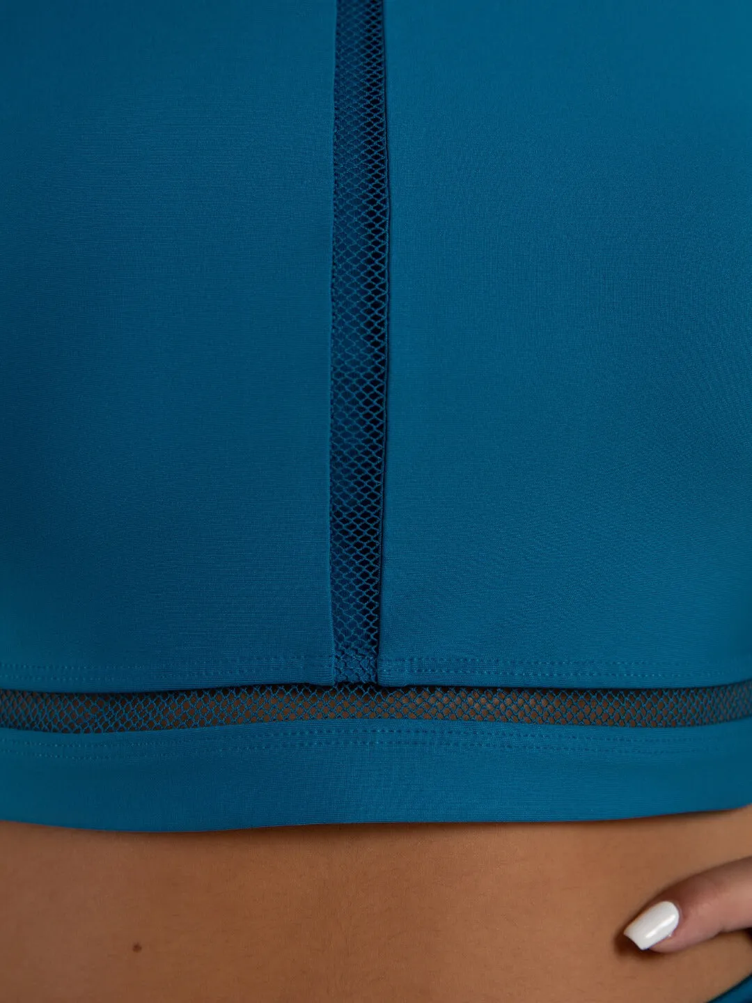 Capezio Coastal Bloom Oceanic Sport-BH Schwarz High-Neck