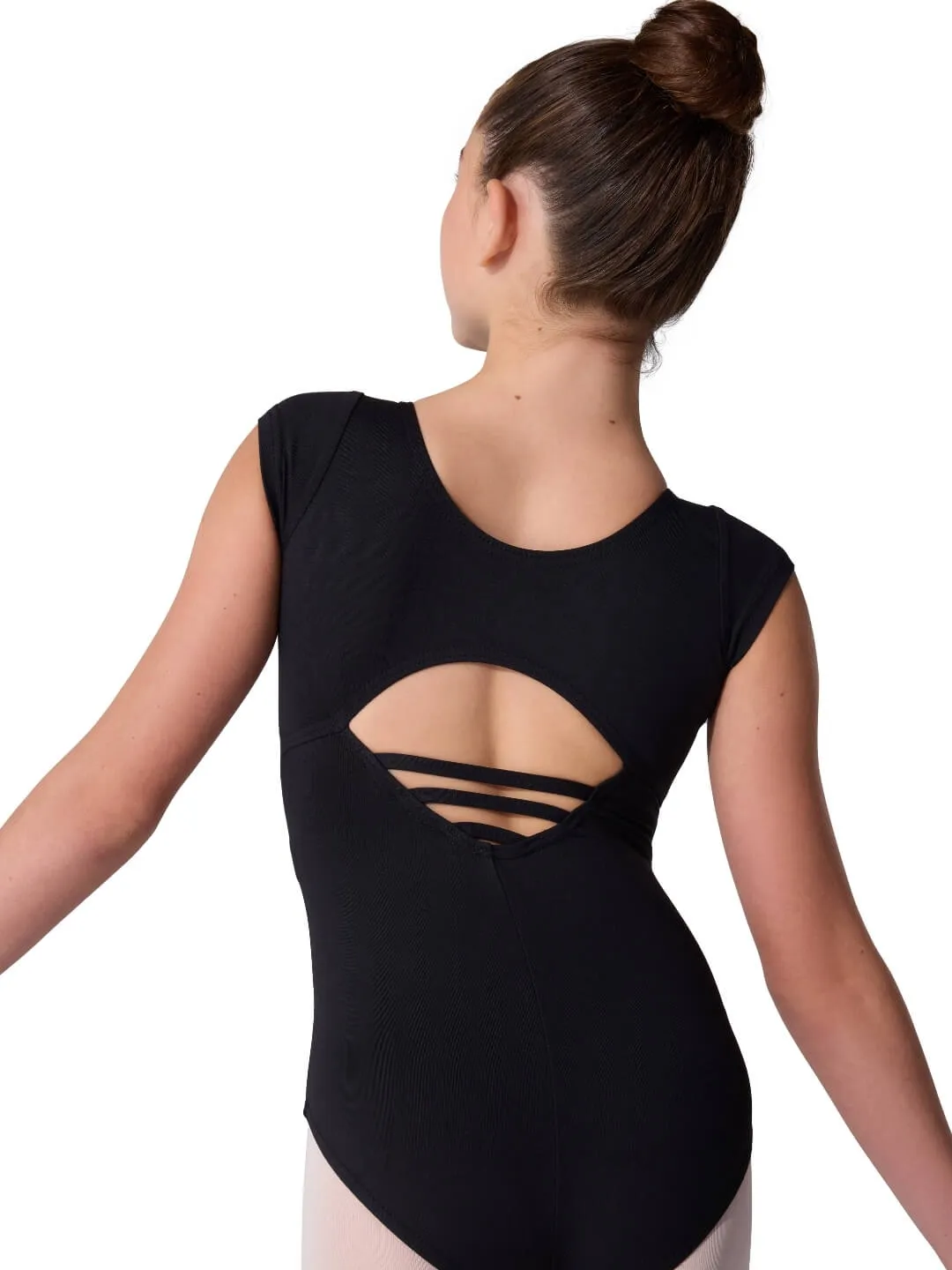 Capezio Studio Collection SE1024C Tanzbody Schwarz Hoher Kragen