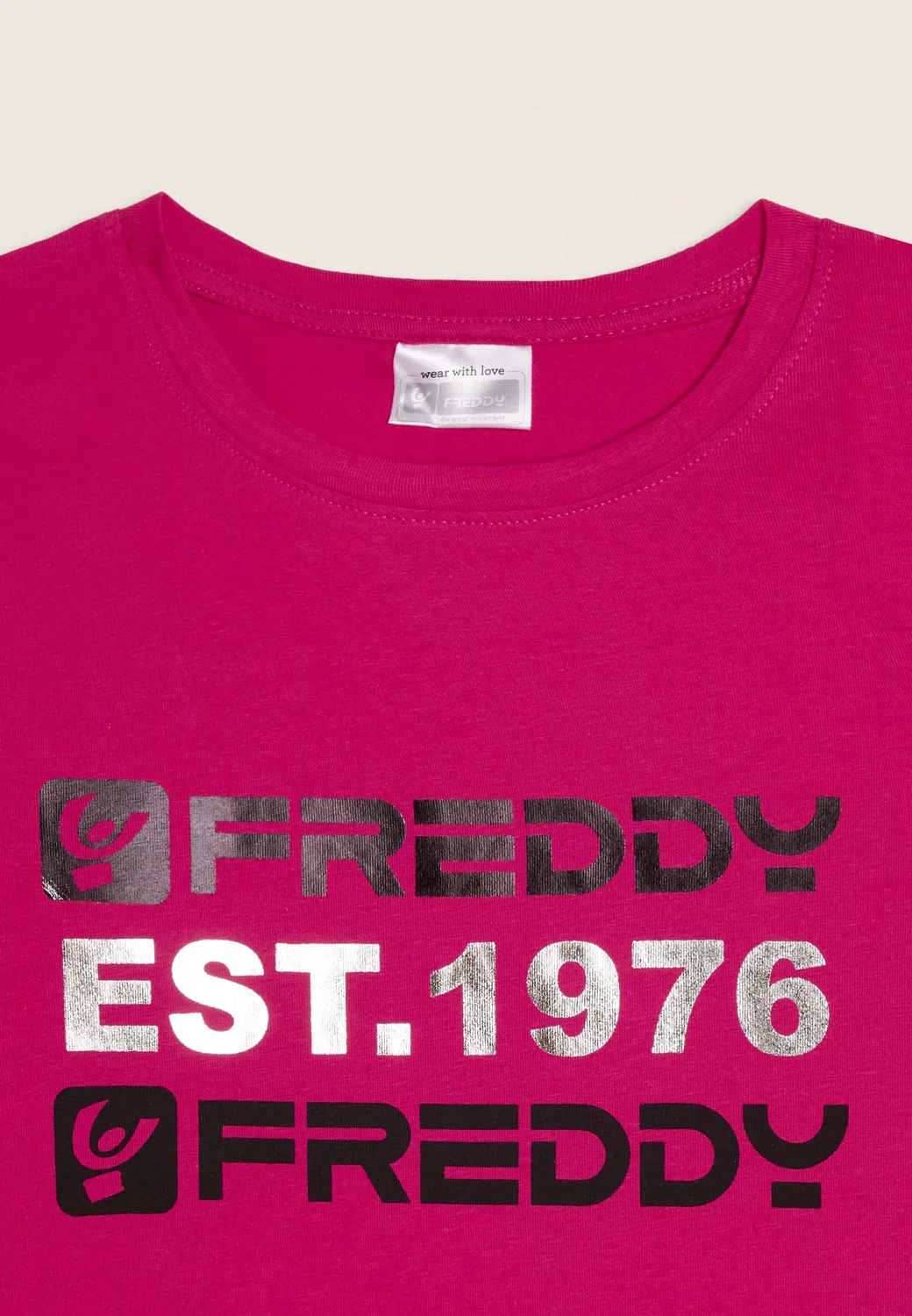 Freddy Langarm Shirt Mädchen Schwarz Metallicprint