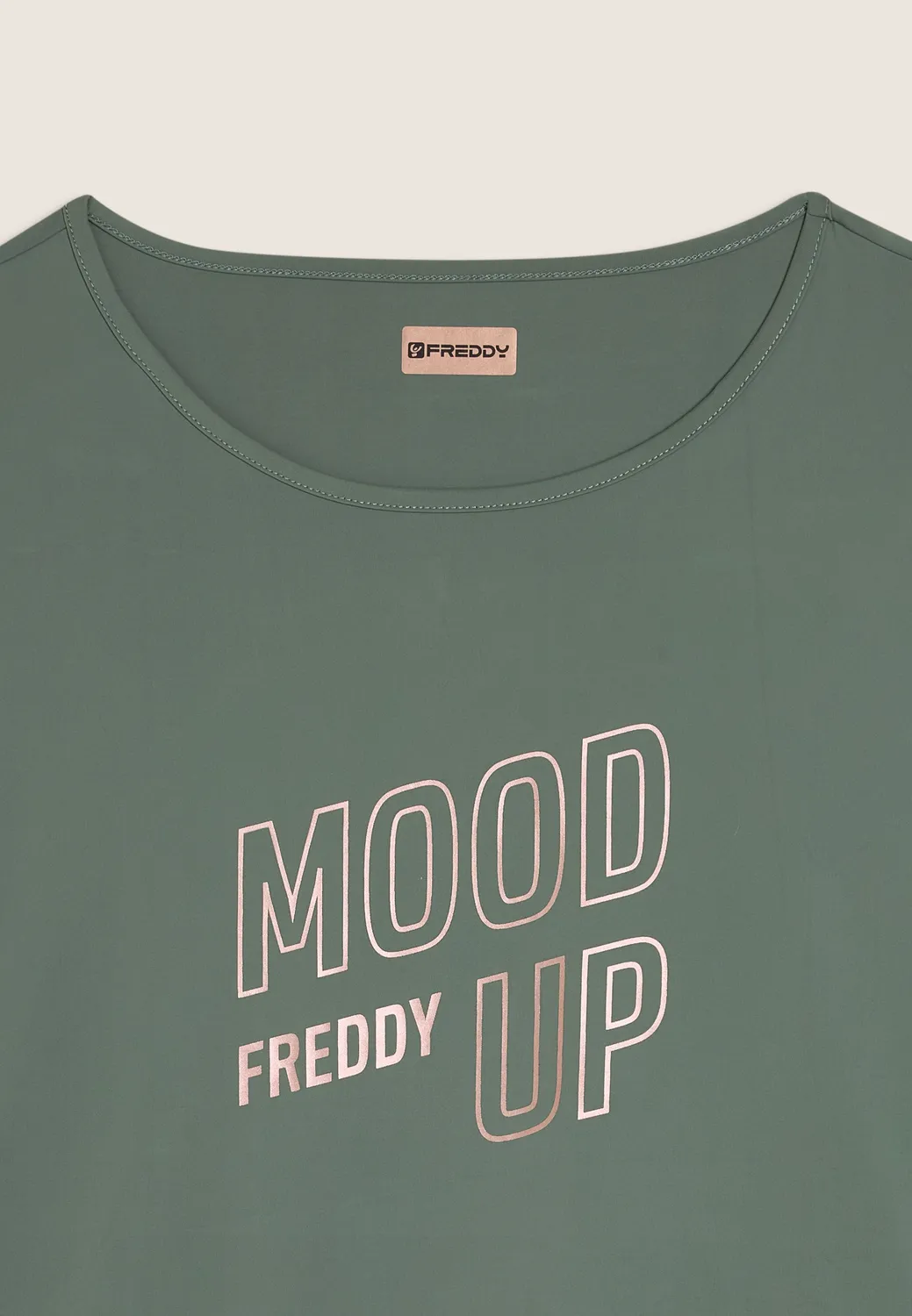 Freddy T-Shirt Cropped Mood Up Damen Schwarz Funktion