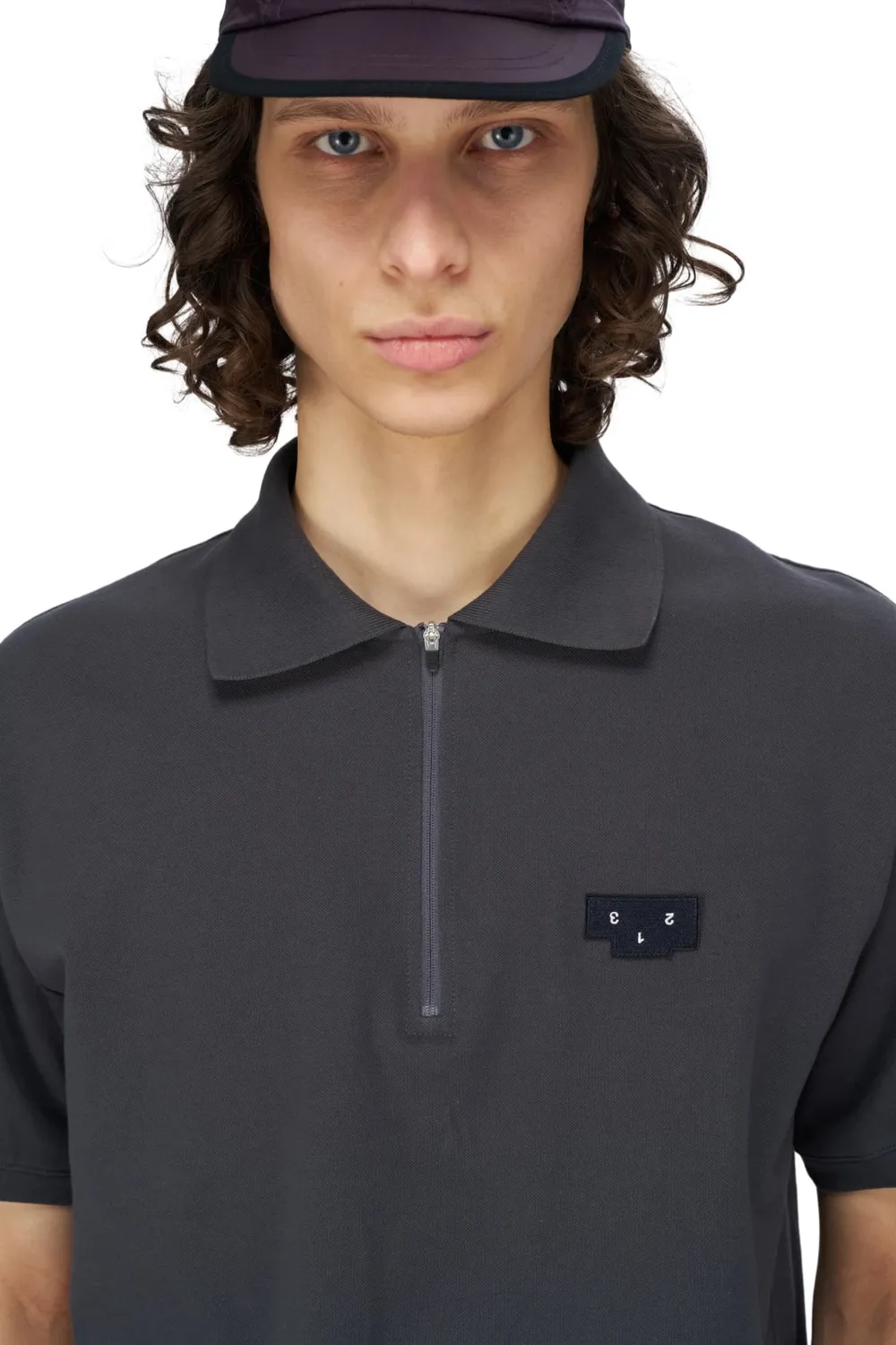 UNNA Polo Run Shirt Poloshirt Off Black Bio-Baumwolle