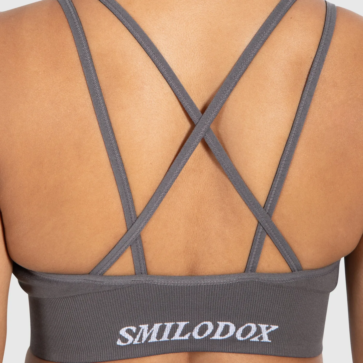 Smilodox Sorea Katrin Sport-BH Schwarz V-Ausschnitt