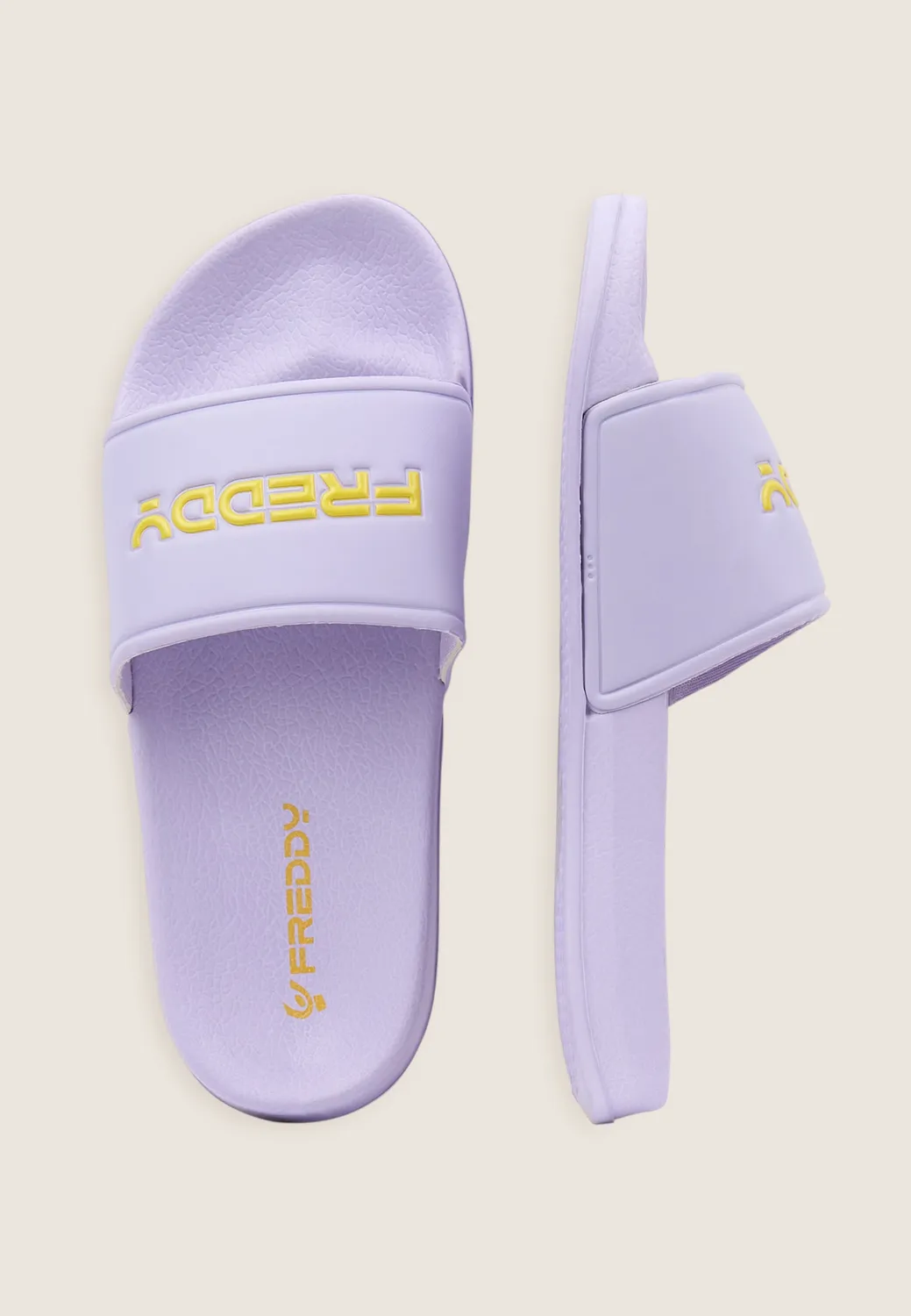 Freddy Slider Badelatschen Damen Lila pastell