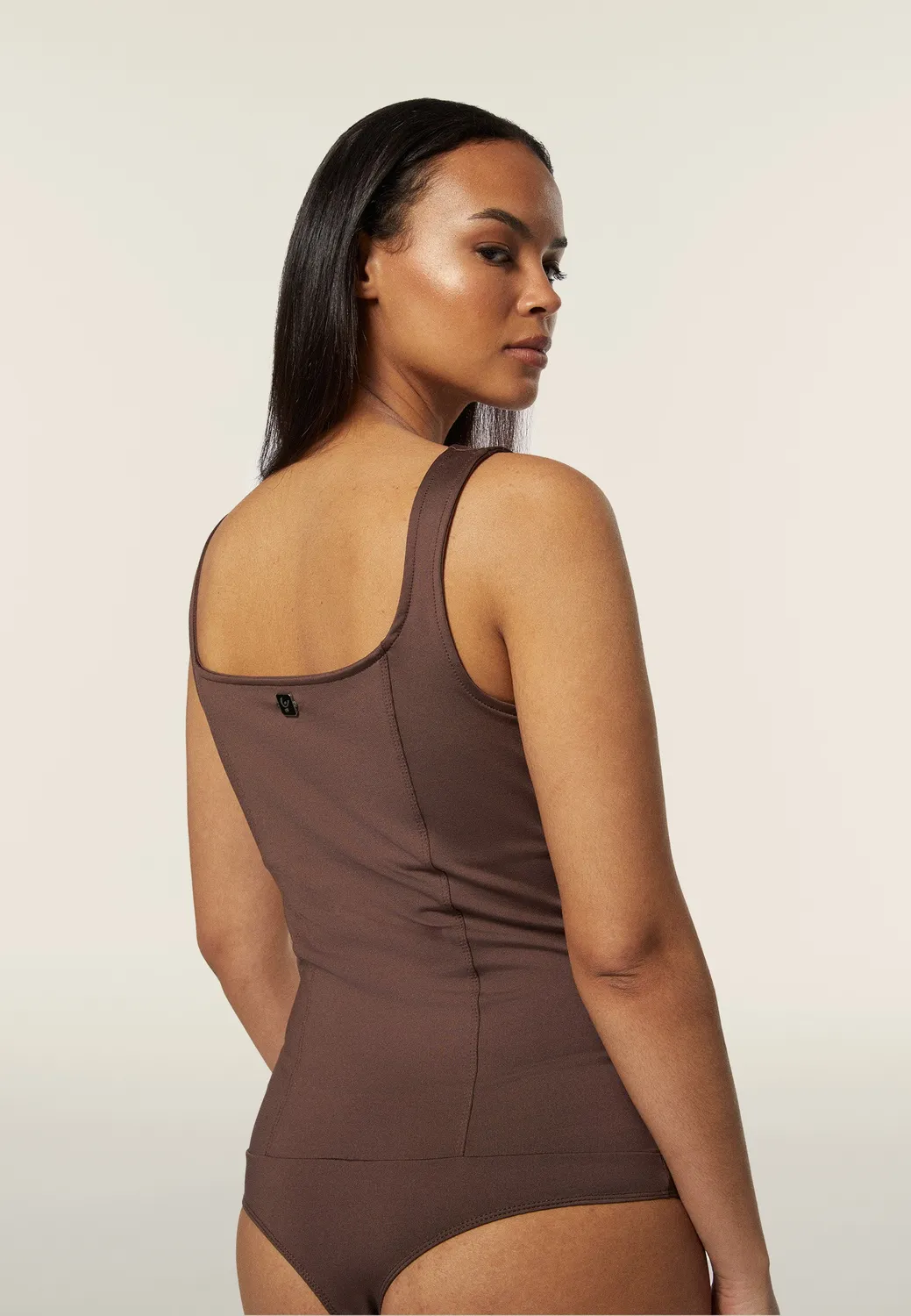 Freddy Square-Neck Body Nero Recycled-Training blickdicht