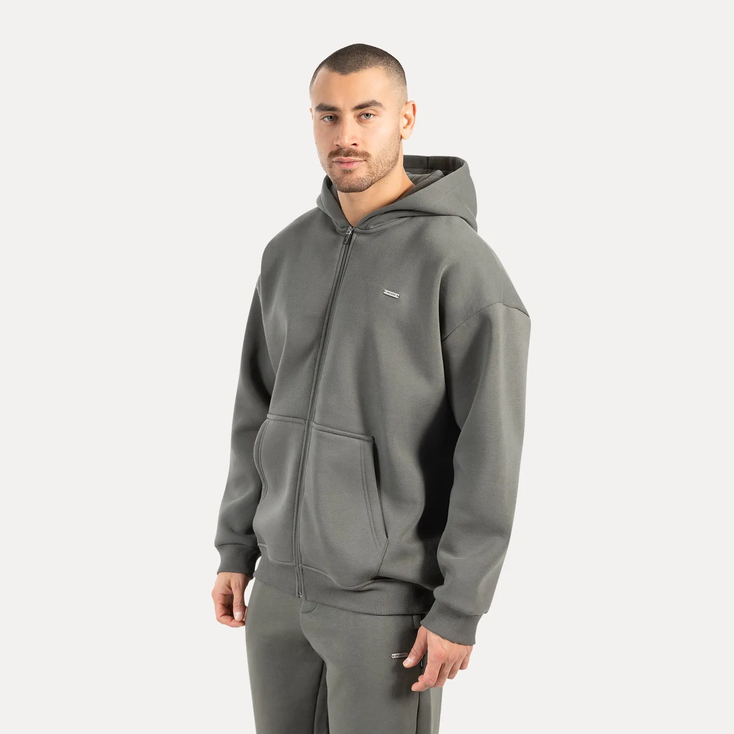 Smilodox Sorea Cedrik Zip-Hoodie Herren oversize Baumwolle