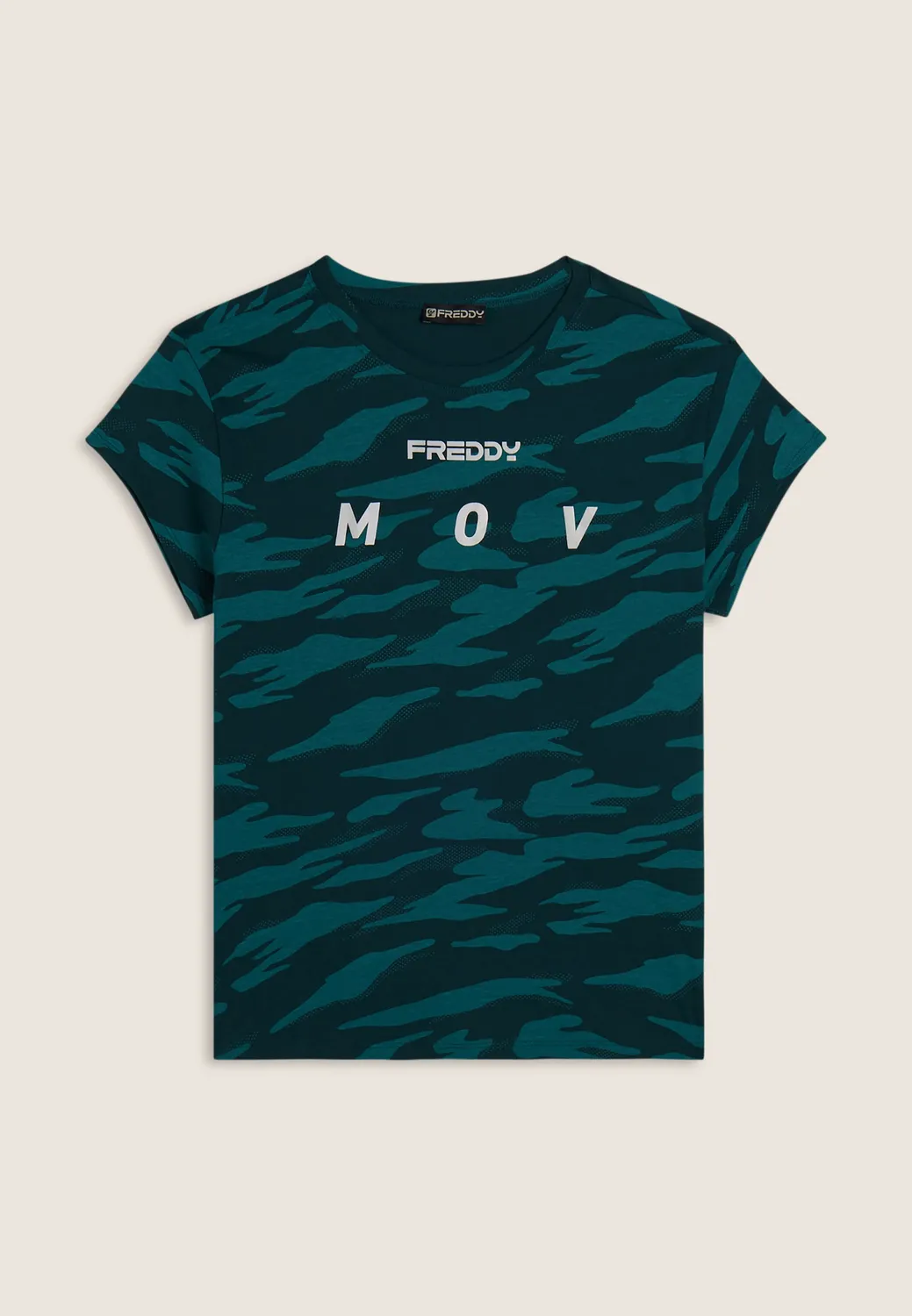 Freddy Camouflage T-Shirt Altrosa Flügelärmel