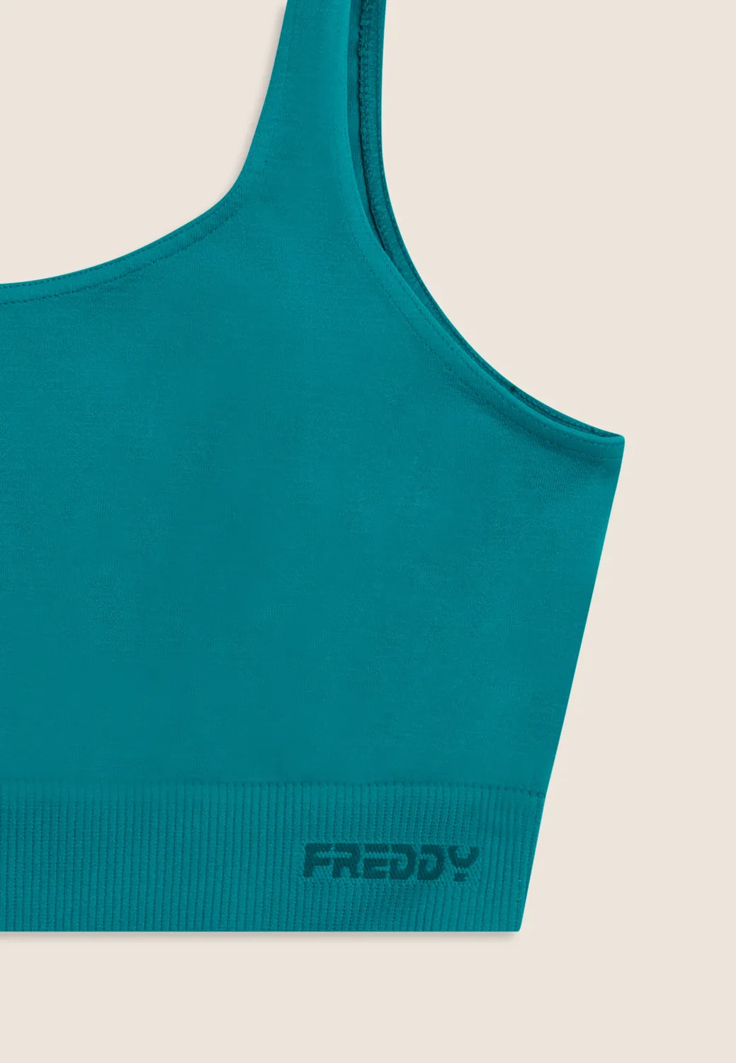 Freddy Seamless Sporttop Ocean Cavern mittlerer Halt Ripp-Bund