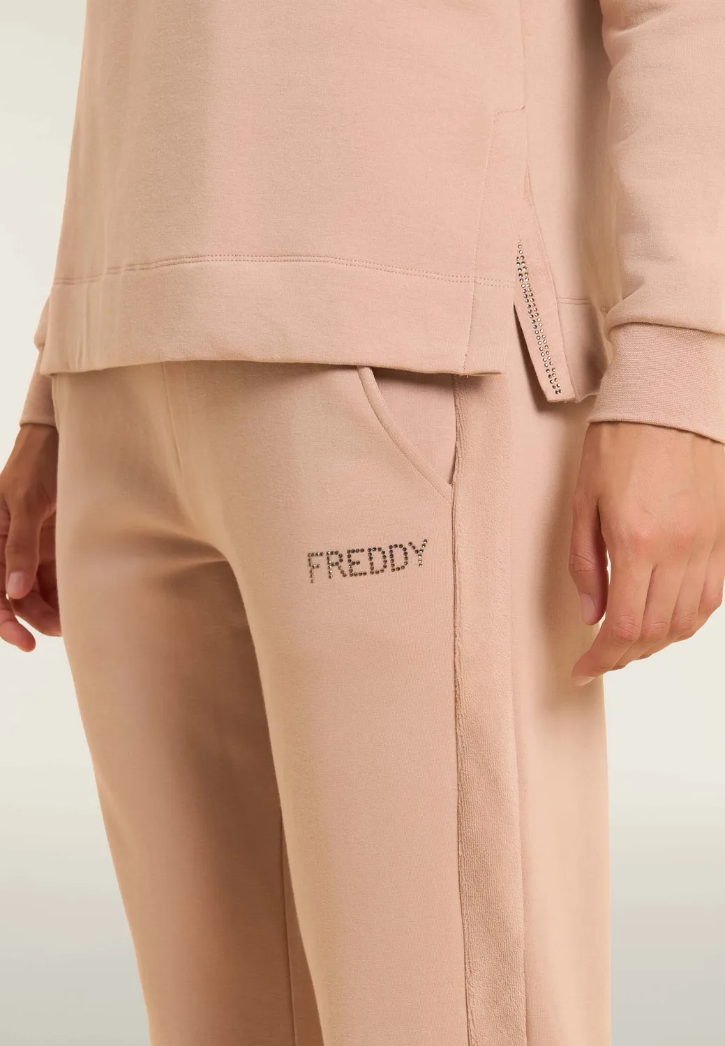 Freddy Sporthose Damen Schwarz Samt Modal Warm