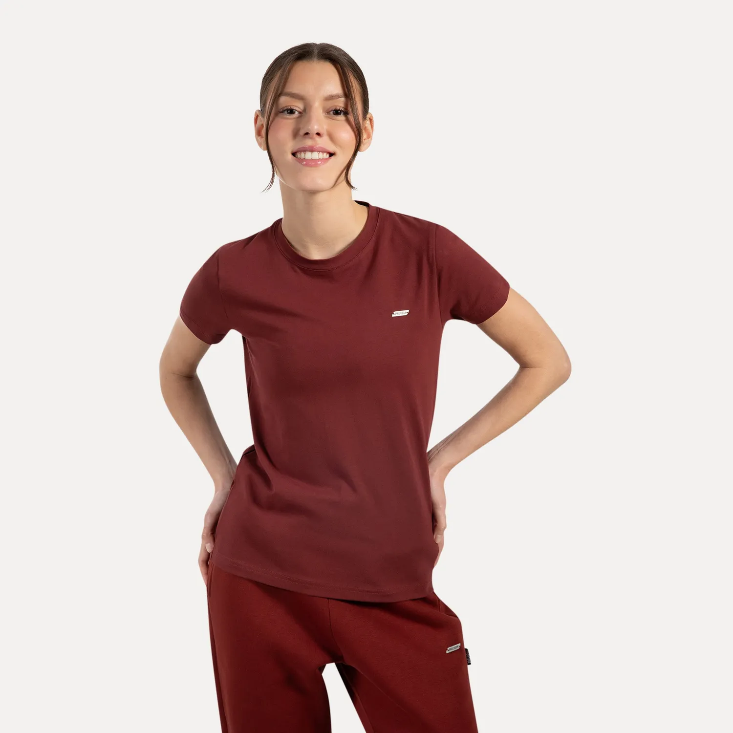 Smilodox Laurena T-Shirt Damen Schwarz Regular Fit