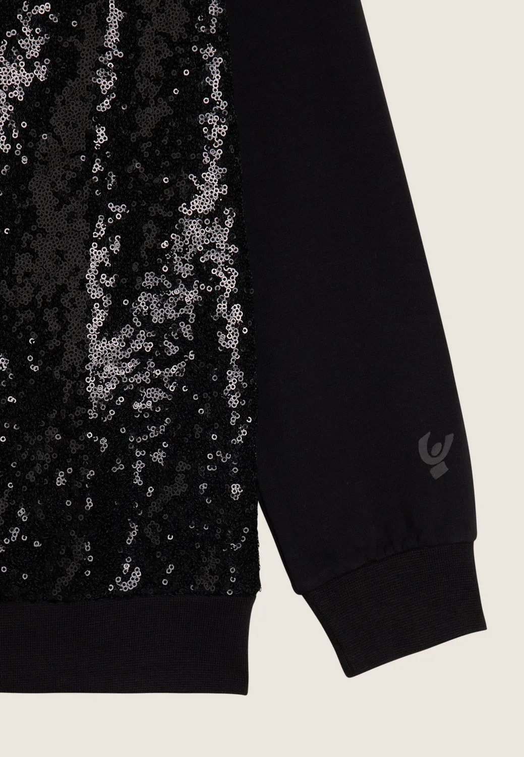 Freddy Full-Zip Hoodie Mädchen Nero Pailletten