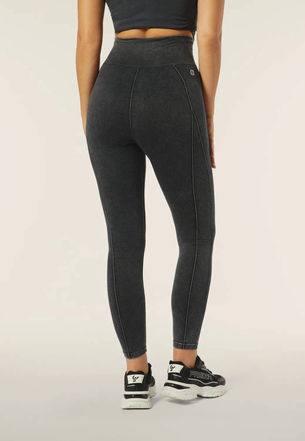 Freddy Seamless Leggings Damen Black Indigo Denim 7/8