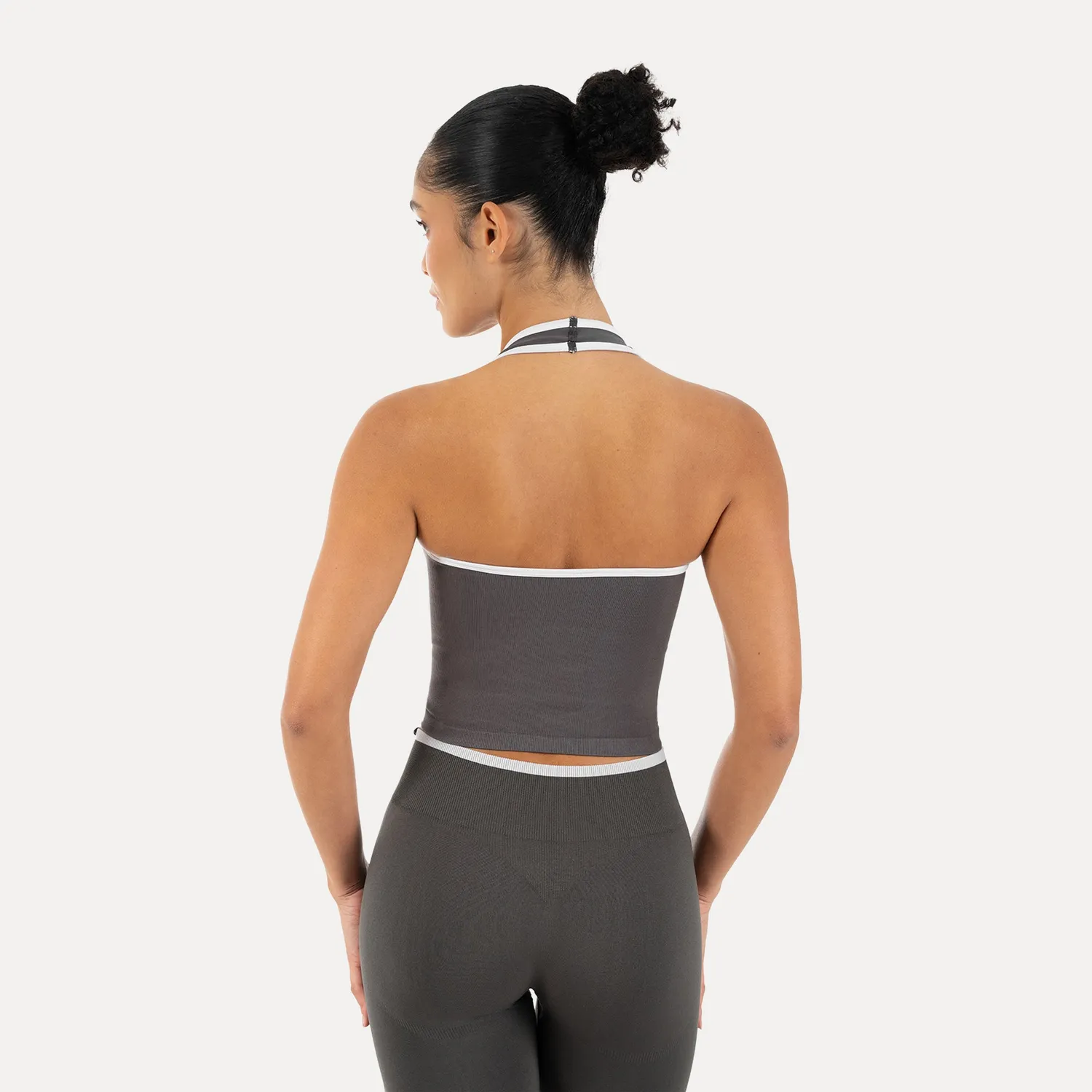 Smilodox Lunara Theda Sporttop Schwarz Halterneck