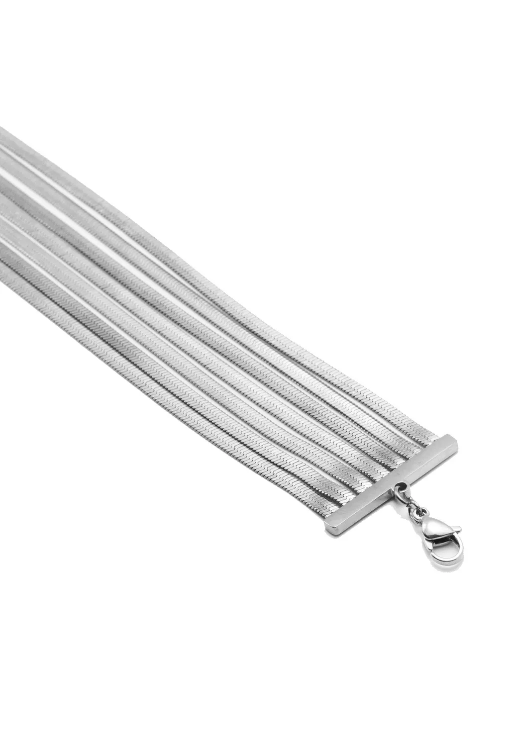 Freddy Multi-Armband Silber Schlangenkette