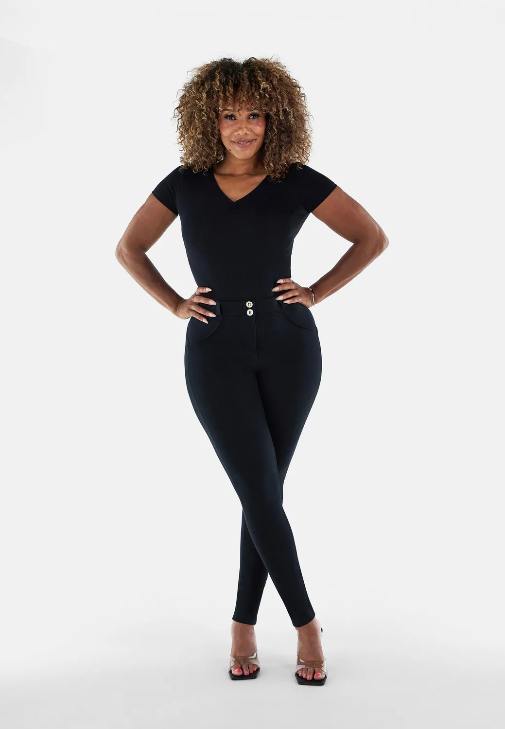 Freddy WR.UP Curvy Skinny Hose Schwarz Bio-Baumwolle