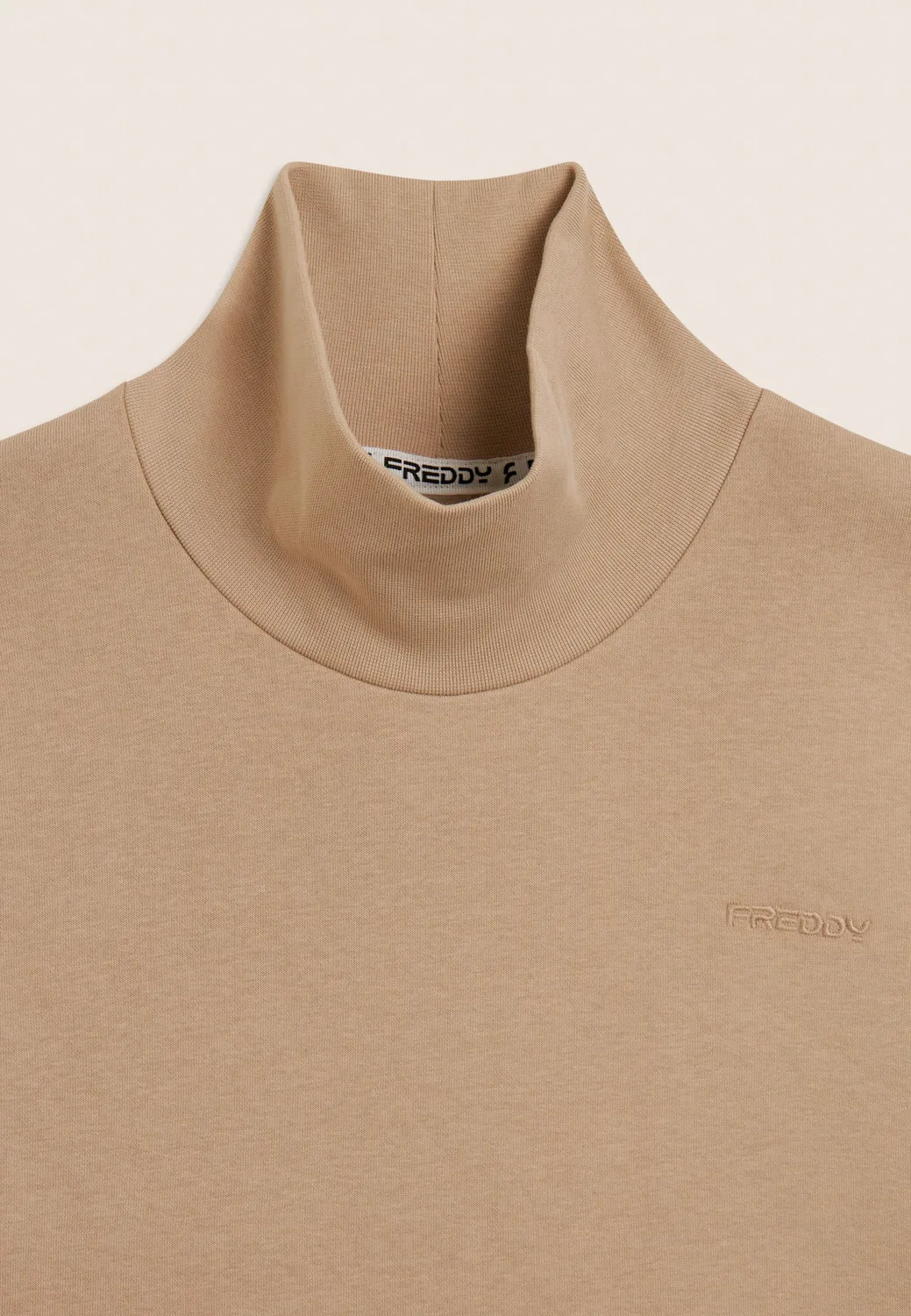 Freddy Herren Sweatshirt Taupe mit Zopfstrick
