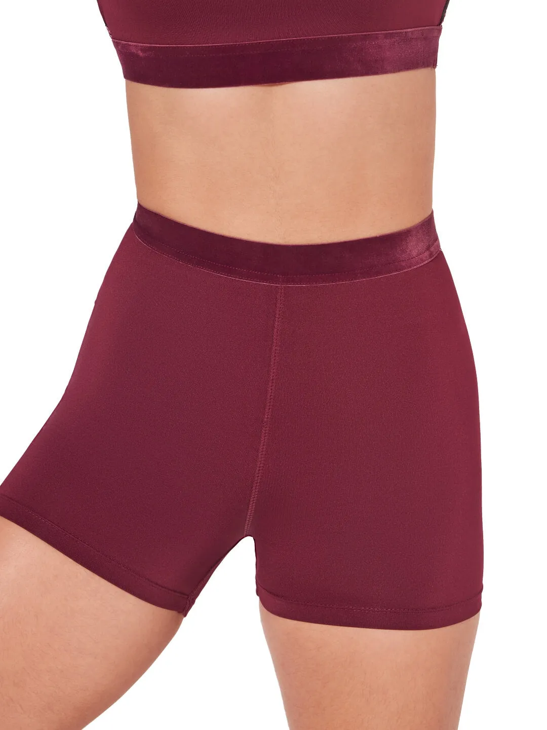 Capezio F12405W Glamour Shorts Schwarz Samtbund