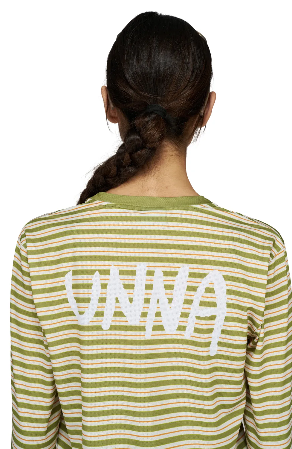 UNNA Striped LS Langarmshirt Damen Sage Stripe Atmungsaktiv