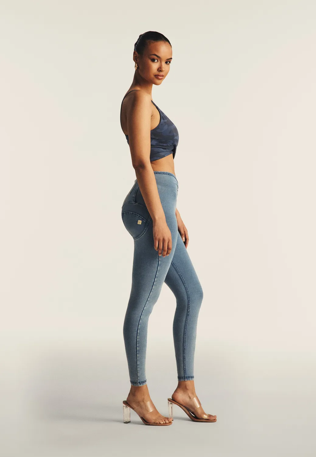 Freddy WR.UP Jeggings 7/8 Superskinny Mittelblau