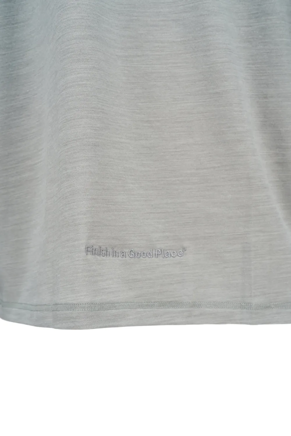 UNNA Zip Up Wool Layer Longsleeve Pearl Grey Wolle