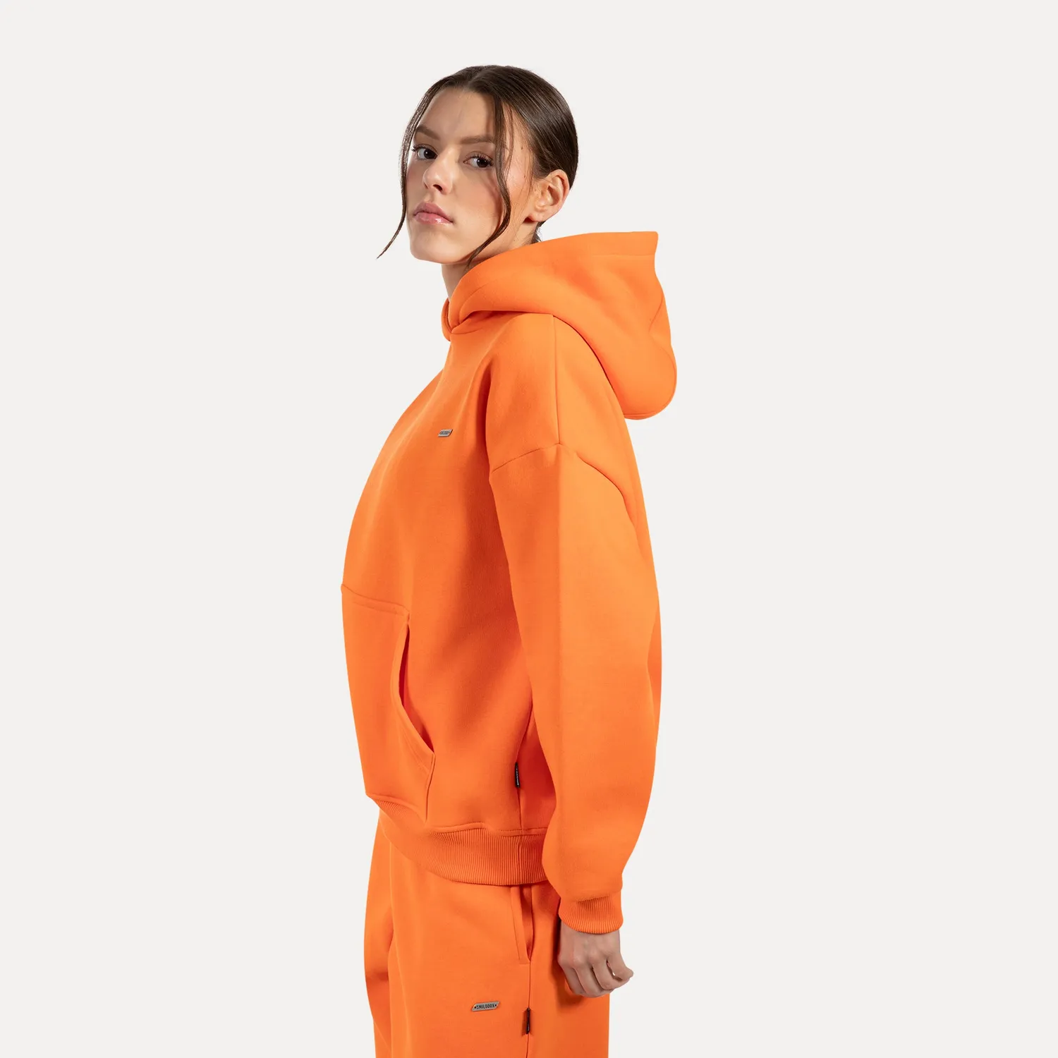 Smilodox Lyanna Hoodie Damen Creme Oversize warm