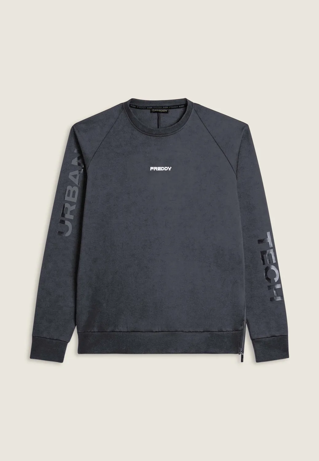 Freddy Rundhals Sweatshirt Zip Print Turbulence warm