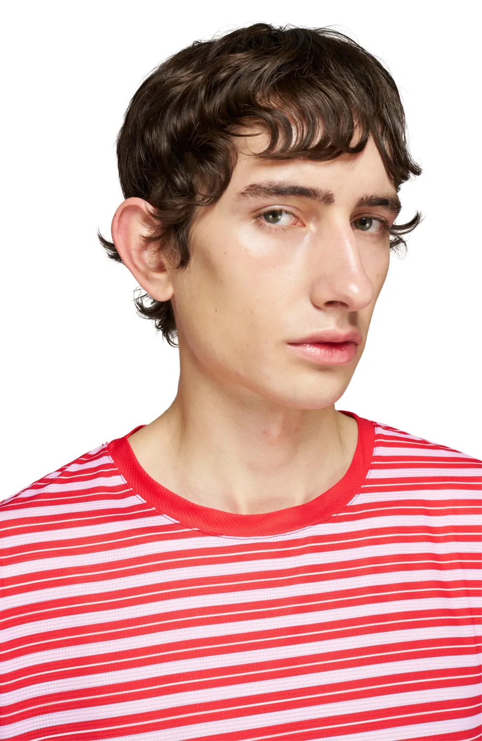 UNNA Wavy Tee Striped Laufshirt Turbo Rose atmungsaktiv